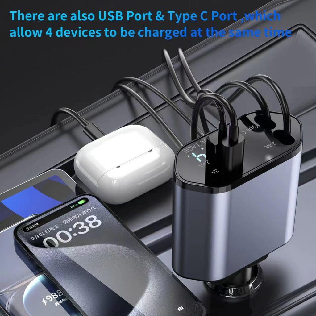 4-in-1 Retractable Super Fast Charging